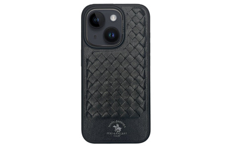 Santa Barbara Polo Racquet Club iPhone 15 Ravel Deri Kapak - Siyah