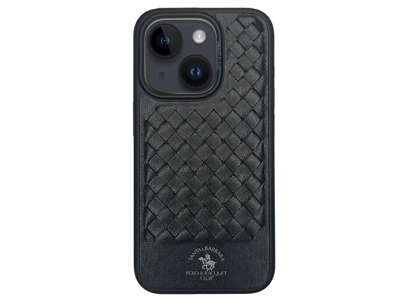 Santa Barbara Polo Racquet Club iPhone 15 Ravel Deri Kapak - Siyah