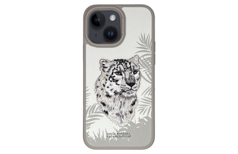 Santa Barbara Polo Racquet Club iPhone 15 Savanna Kapak - Snow Leopard Beyaz