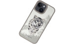 Santa Barbara Polo Racquet Club iPhone 15 Savanna Kapak - Snow Leopard Beyaz