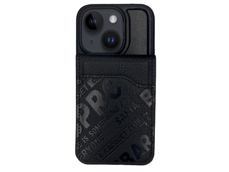 Santa Barbara Polo Racquet Club iPhone 15 Timothy Cüzdanlı Standlı Kapak - Siyah