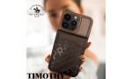 Santa Barbara Polo Racquet Club iPhone 15 Timothy Cüzdanlı Standlı Kapak - Siyah
