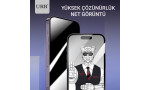 URR iPhone 14 Pro HD Privacy Cam Ekran Koruyucu - Siyah