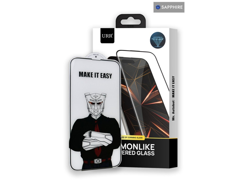 URR iPhone 14 Pro Max Diamonlike Corning Glass 3X Shatterproof Sapphire Cam Ekran Koruyucu - Siyah