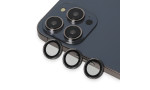 URR iPhone 14 Pro Max Rhomb Snakeskin AR Kamera Lens Koruyucu - Siyah