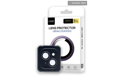 URR iPhone 15 3D PVD Dioxide Kamera Lens Koruyucu - Natural Grey