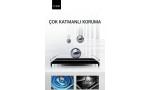 URR iPhone 15 Pro 3D Matte Antiglare Resin Edge Cam Ekran Koruyucu - Siyah