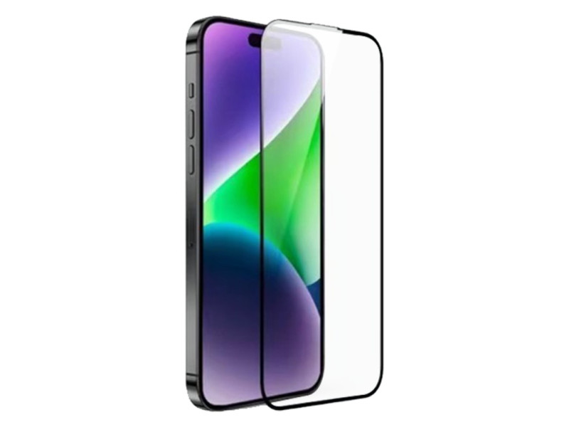 URR iPhone 15 Pro Max 3D Resin Edge Cam Ekran Koruyucu - Siyah