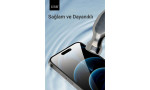 URR iPhone 15 Pro Max 3D Resin Edge Cam Ekran Koruyucu - Siyah