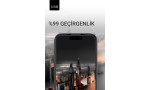 URR iPhone 15 Pro Max 3D Resin Edge Cam Ekran Koruyucu - Siyah