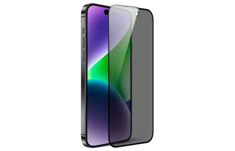 URR iPhone 15 Pro Max 3D Privacy Resin Edge Cam Ekran Koruyucu - Siyah