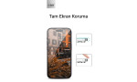 URR iPhone 15 Pro Max 3D Privacy Resin Edge Cam Ekran Koruyucu - Siyah