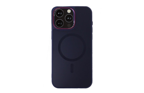 URR iPhone 15 Pro Max Matte Pure Glass Magsafe Kapak - Lacivert