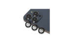 URR iPhone 15 Pro Max Rhomb Snakeskin AR Kamera Lens Koruyucu - Siyah