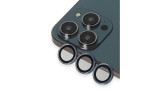 URR iPhone 15 Pro Rhomb Snakeskin AR Kamera Lens Koruyucu - Lacivert