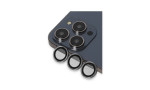 URR iPhone 15 Pro Rhomb Snakeskin AR Kamera Lens Koruyucu - Natural Grey
