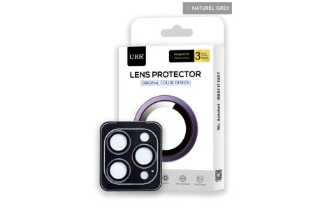 URR iPhone 15 Pro Titanium Alloy Kamera Lens Koruyucu - Natural Grey