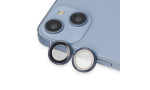 URR iPhone 15 Rhomb Snakeskin AR Kamera Lens Koruyucu - Lacivert