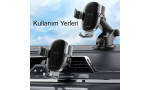 Yesido C123 Yapışkanlı 15W Kablosuz Şarjlı Araç Tutucu - Siyah