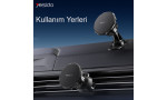 Yesido C153 2in1 Izgara Klipsli ve Yapışkanlı 360 Derece Ayarlanabilir Manyetik Magsafe Araç Tutucu - Siyah