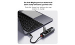 Yesido HB22 5in1 3 Adet Usb 3.0 / 1 Adet 100W Type-C ve 1 Adet 4K 30hz HDMI Çıkışlı Hub Dönüştürücü - Siyah