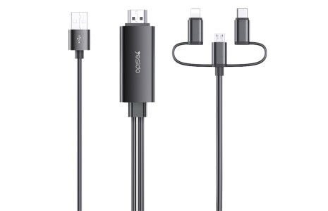 Yesido HM05 1.8m FHD 3in1 to HDMI Kablo - Siyah