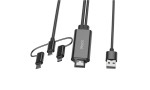 Yesido HM05 1.8m FHD 3in1 to HDMI Kablo - Siyah