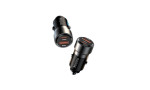 Yesido Y55 1 Adet 30W Usb / 1 Adet 30W Type-C ve 60W Type-C to Type-C Kablolu PD Hızlı Araç Şarj - Siyah