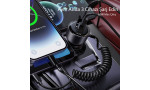 Yesido Y56 1 Adet 18W Usb / 1 Adet 30W Type-C ve 30W Dahili Type-C Kablolu PD Hızlı Araç Şarj - Siyah