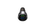 Yesido Y58 Dijital Göstergeli 1 Adet 18W Usb / 1 Adet 30W Type-C ve Dahili 30W Type-C ile 20W Lightning Kablolu PD Hızlı Araç Şarj - Siyah