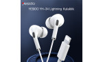 Yesido YH34 1.2M Yüksek Baslı Lightning Bluetooth Kablolu Kulaklık - Beyaz