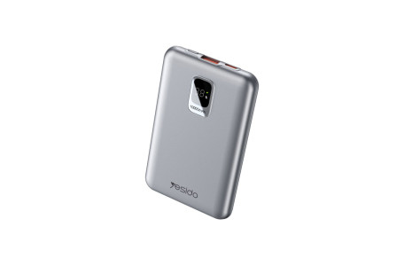Yesido YP46 10.000 mAh 22.5W Dijital Göstergeli USB3.0 PD Hızlı Şarj Powerbank - Siyah