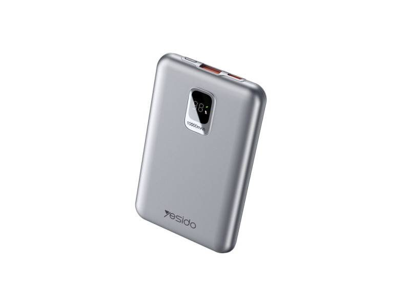 Yesido YP46 10.000 mAh 22.5W Dijital Göstergeli USB3.0 PD Hızlı Şarj Powerbank - Siyah