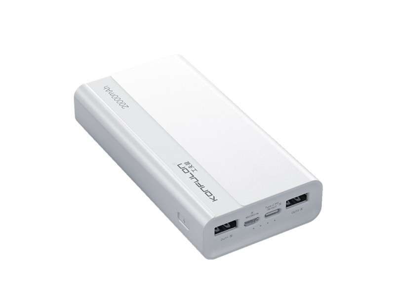 Konfulon A16Q Powerbank 20.000 mAh PD 18W / 22.5W Hızlı Şarj - Beyaz