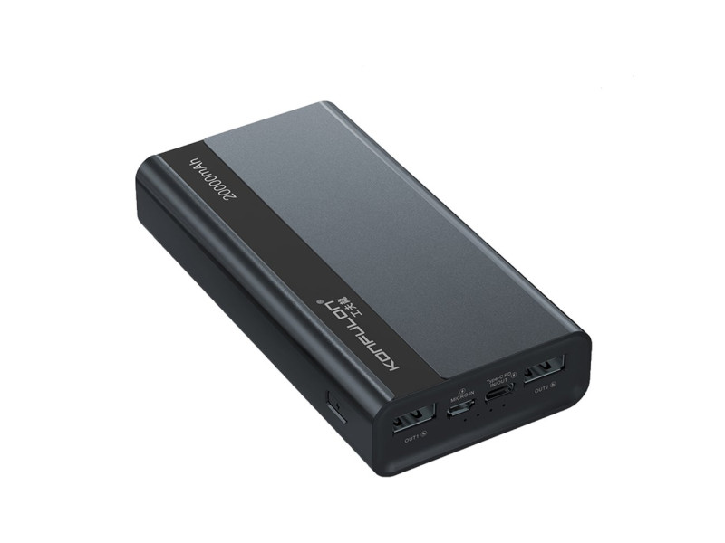 Konfulon A16Q Powerbank 20.000 mAh PD 18W / 22.5W Hızlı Şarj - Siyah