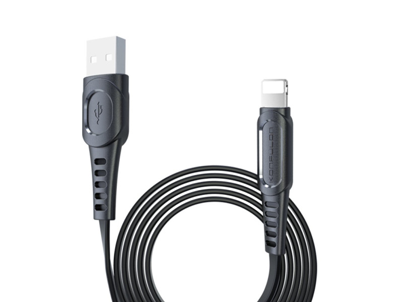 Konfulon DC02 Süper Hızlı Lightning Kablo iphone Uyumlu 1M 2.4A - Siyah