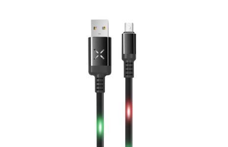 Konfulon DC09 Ses Duyarlı Işıklı Micro USB Kablo 1M 2A - Siyah