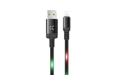Konfulon DC10 Ses Duyarlı Işıklı Lightning Kablo iphone Uyumlu 1M 2A - Siyah