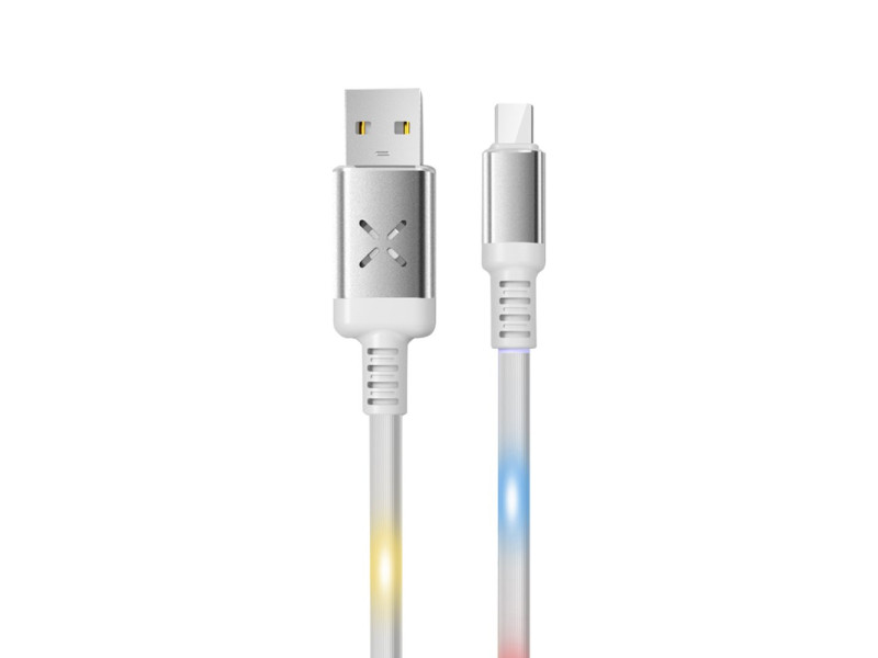 Konfulon DC11 Ses Duyarlı Işıklı Type-C Kablo 1M 2A - Beyaz