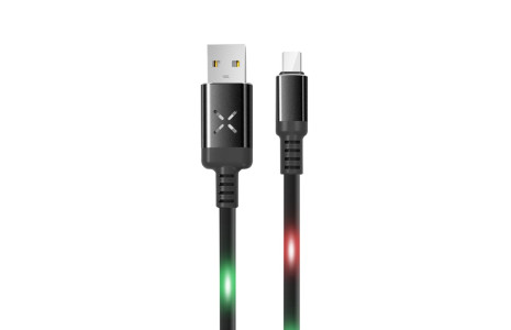 Konfulon DC11 Ses Duyarlı Işıklı Type-C Kablo 1M 2A - Siyah