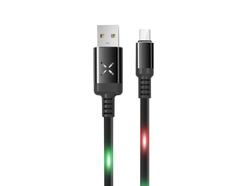 Konfulon DC11 Ses Duyarlı Işıklı Type-C Kablo 1M 2A - Siyah