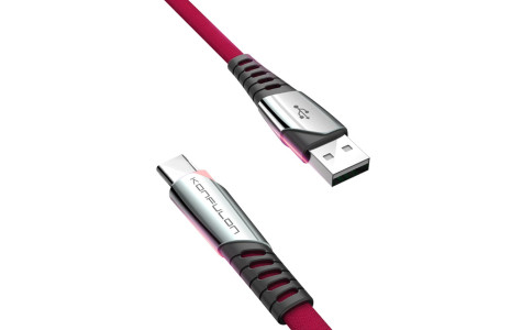 Konfulon DC18 Type-C Kablo 1M 5A - Kırmızı