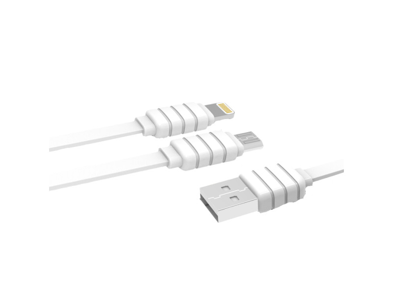 Konfulon S56 2in1 (Lightning-Micro USB) Kablo 1.2M 2.1A