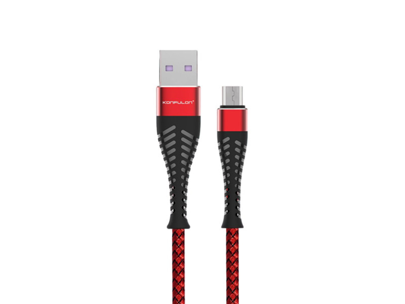 Konfulon S61 Micro USB Kablo 1.2M 3.1A - Kırmızı