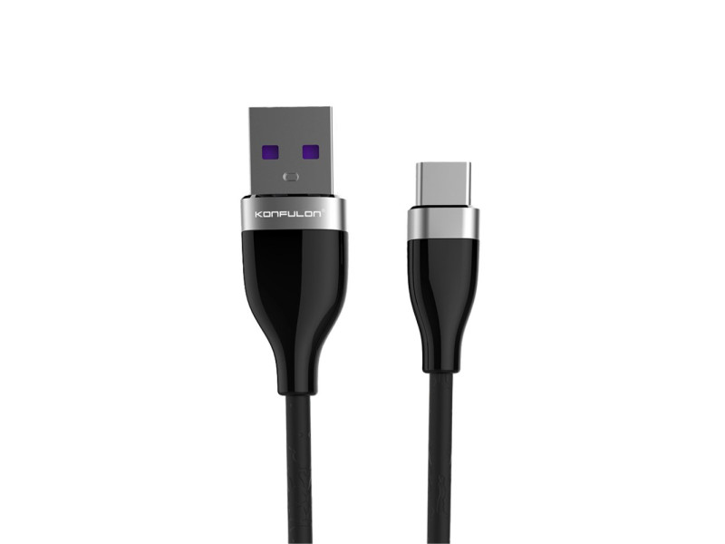 Konfulon S84 Seramik Uçlu Type-C 1M 3.1A - Siyah