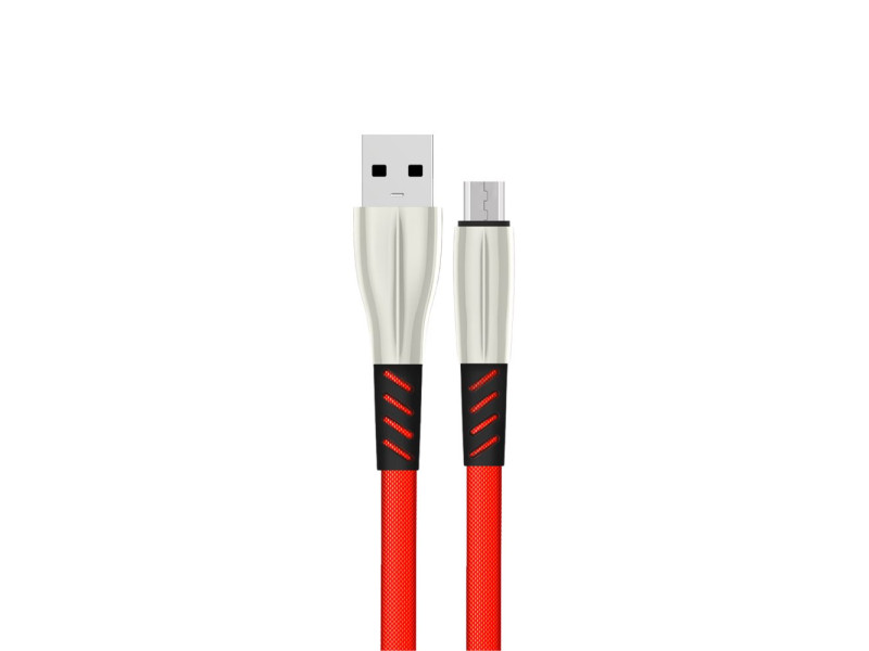 Konfulon S88 Metal Uçlu Micro USB Kablo 1M 2.4A - Kırmızı