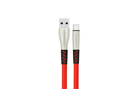 Konfulon S90 Metal Uçlu Type-C Kablo 1M 2.4A - Kırmızı