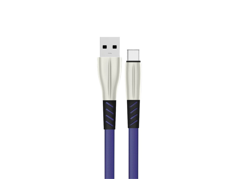 Konfulon S90 Metal Uçlu Type-C Kablo 1M 2.4A - Mavi