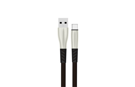 Konfulon S90 Metal Uçlu Type-C Kablo 1M 2.4A - Siyah