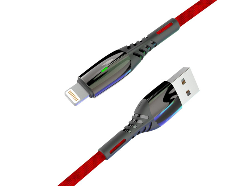 Konfulon S92 Ledli Lightning Kablo iphone Uyumlu 1M 3A - Kırmızı